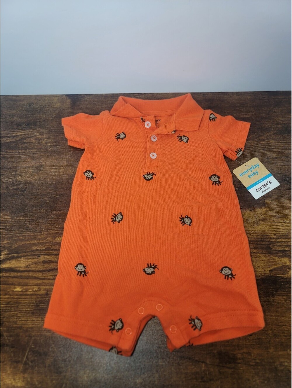 Carter’s Boy Monkey Romper Size 3 Months